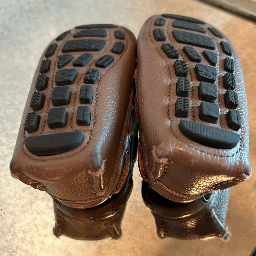 Janie and Jack-brown leather loafer - Picture 5 of 7